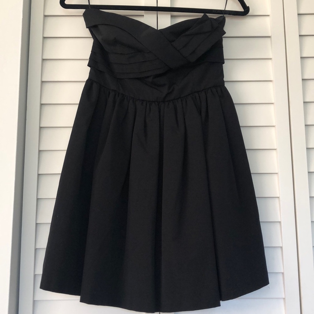 Black strapless dress